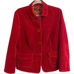 Talbots Red Corduroy Botton up Jacket.